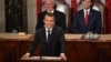 法国总统马克龙在华盛顿美国国会联席会议上发表演讲。（2018年4月25日）