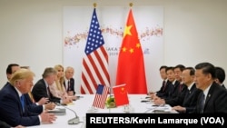 美國總統特朗普和中國國家主席習近平2019年6月29日在日本大阪G20期間舉行會晤。