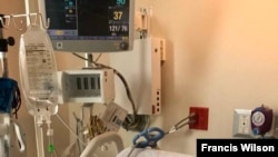 Francis Wilson on his hospital bed (Credit: Francis Wilson)