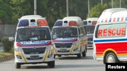 救護車將遇害外國遊客屍體運離現場