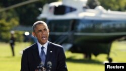 奧巴馬在白宮表示﹐絕不容忍恐怖份子傷害美國人