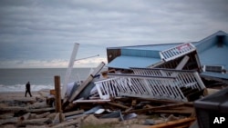 飓风马修在美国南卡罗莱纳州海南上摧毁的房屋（2016年10月8日）