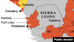 西非伊波拉地圖