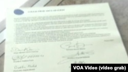 八国集团首脑公报。(美国之音视频截图) 