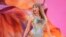 美国歌星泰勒·斯威夫特(Taylor Swift)在英国伦敦举办的演唱会上演出。（2024年6月21日）