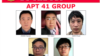 联邦调查局公布的五名被起诉的中国黑客照片，他们被控为APT 41黑客团伙成员。(2020年9月16日)