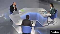 2015年4月16日俄罗斯总统普京在俄罗斯电视台每年一次的问答中回答观众问题