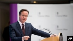 英國首相卡梅倫 (資料照片)