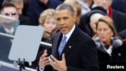 奥巴马总统宣誓就职开始第二任期