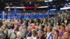 Delegates on the floor watching speakers at the Republican National Convention, Tampa, Florida, August 28, 2012. (J. Featherly/VOA)