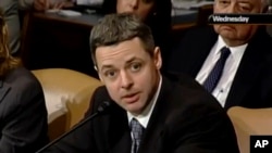 In this May 7, 2008, image from video provided by C-SPAN, Raymond Kethledge testifies during his confirmation hearing for the Sixth U.S. Circuit Court on Capitol Hill in Washington. President Donald Trump is closing in on his next Supreme Court nominee, with three federal judges leading the competition to replace retiring Justice Anthony Kennedy. 