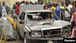 尼日利亞北部薩蓬加里地區的一家酒吧附近的爆炸
現場