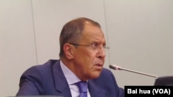 俄罗斯外长拉夫罗夫。(美国之音白桦拍摄)