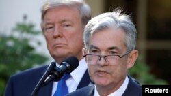 Дональд Трамп и Джером Пауэлл