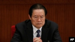 中共前政治局常委周永康在北京人民大会堂参加全国人大会议档案照（2012年3月9日）