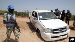 聯合國維和部隊在維持當地治安