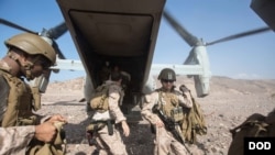 美国海军陆战队2018年4月2日在吉布提举行军演（美国海军陆战队照片）