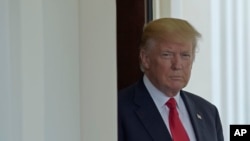 美国总统川普在白宫。 