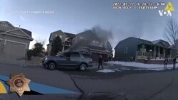 随身摄像机记录美国警察从燃烧的汽车中救出一只狗狗 