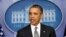 President Barack Obama speaks in the Brady Press Briefing Room of the White House in Washington, April 16, 2013, about the Boston Marathon explosions.