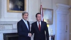 美國國務卿克里抵達倫敦