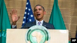 奧巴馬在非盟總部發表講話