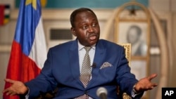 中非共和國總統博齊澤今年1月首都班吉總統府會見傳媒