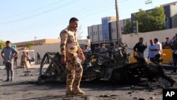 安全部隊在處理爆炸現場