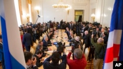 美国国务卿蒂勒森与俄罗斯外长拉夫罗夫4月12日在莫斯科会谈。