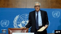 聯合國調停人卜拉希米1月31日在日內瓦的記者會上