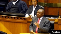 南非新总统拉马福萨在议会讲话（2018年2月15日）