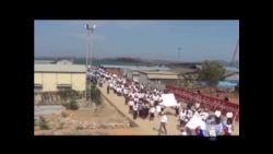 缅甸人集会抗议中国投资的输油管工程