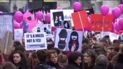 世界各国民众抗议针对妇女和女孩的暴行