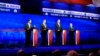 Republican presidential candidates, from left: Bobby Jindal, Rick Santorum, George Pataki, and Lindsey Graham take the stage during the CNBC Republican presidential debate at the University of Colorado, Oct. 28, 2015.