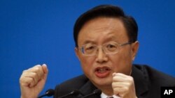 中國外長楊潔篪星期二出席記者會