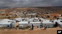 黎巴嫩阿薩爾一個非正式的敘利亞難民營