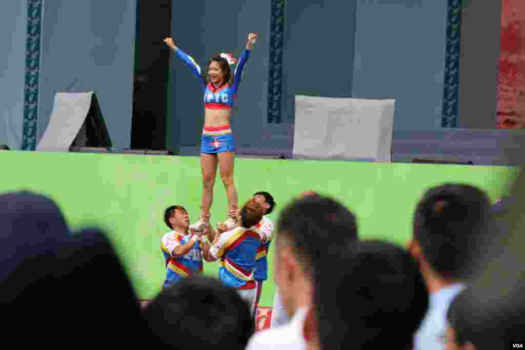 台灣總統蔡英文發表就職演說，2016年5月20日總統府前典禮（美國之音齊勇明攝影）