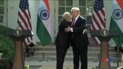 2017-06-27 美國之音視頻新聞: 川普與莫迪誓言加強美印安全與貿易合作 (粵語)