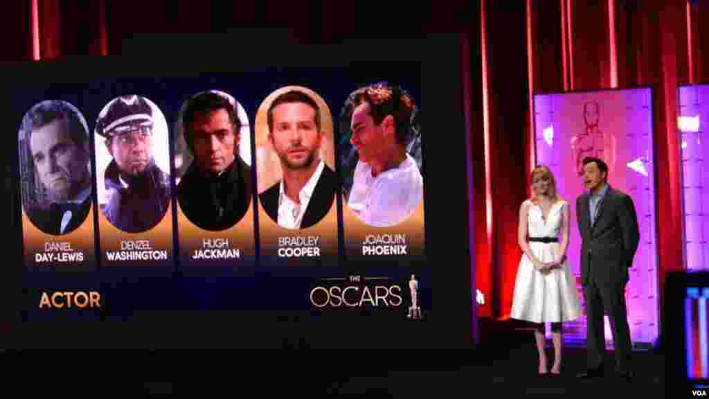 最佳男主角奖入围者(美国之音国符拍摄)