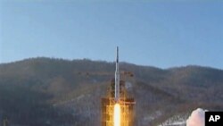 朝鮮較早前發射火箭(資料圖片)