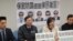 国民党立法院党团召开记者会反对反渗透法(美国之音张永泰拍摄)