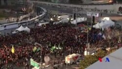 南韓民眾集會支持彈劾朴槿惠總統