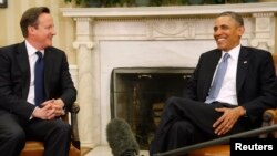 奧巴馬總統和英國首相卡梅倫星期一在白宮會晤