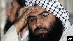 基地组织在巴基斯坦的恐怖组织穆罕默德军的首领马苏德·阿兹哈尔 (资料照片)