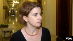 美中贸易全国委员会副主席欧玉琳 (美国之音常晓 拍摄)