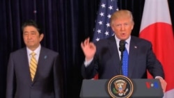 2017-02-12 美國之音視頻新聞: 安倍晉三說“絕不容忍”北韓向日本海發射導彈