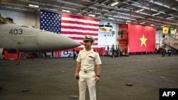 美國一艘航母2023年6月訪問越南。 （法新社）