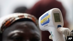 Travelers coming from West Africa face Ebola screening at five U.S. airports, starting with New York's JFK International on Oct. 11, 2014.