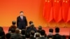 中国国家主席习近平在北京人大会堂参加为纪念中共建政70周年而举行的一个授勋仪式。（2019年9月29日）