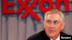 美國候任總統唐納德川普上星期宣佈提名埃克森美孚石油公司的首席執行官雷克斯蒂勒森為國務卿。(蒂勒森資料照)